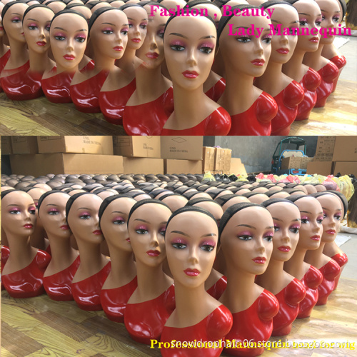 Cheap mannequin heads white glossy custom with removable eyelids beautiful realistic wig display mannequin head with make up